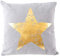CB Home & Style Dekokissen Sterne 45 x 45 cm Grau-Gold Kissen