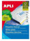 APLI 1270 - Etiquetas blancas permanentes adhesivas imprimibles, Inkjet-Laser-Copy, tamaño etiqueta 70 x 25,4 mm, cantos rectos, pack de 100 hojas (3300 etiquetas), ideal para sobres y paquetes