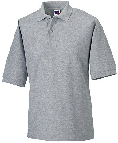 Russell Mens Classic Short Sleeve Polycotton Polo Shirt (XS) (Light Oxford)