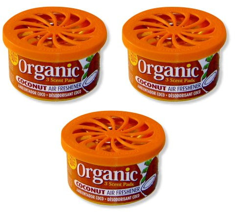 3 Dosen Organic Can Duftdose Autoduft - Kokosnuss coconut