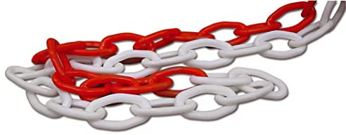 Chaîne signalisation pour travaux routiers épaisseur 6mm Longueur 25mt bianco-rossa