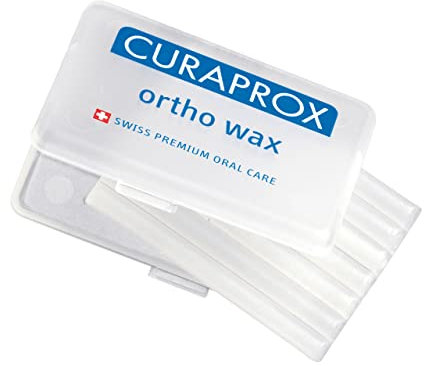 Curaprox Ortho Wax – Zahnspangenpflege | Schützt Das Zahnfleisch Vor Bracketverletzungen | 7 Wachsstreifen