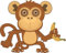 U24 Aufkleber AFFE mit Banane Autoaufkleber Sticker Konturschnitt