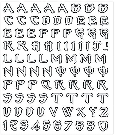 Quattroerre 1204 Buchstaben-Aufkleber-Set Monster