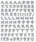 Quattroerre 1204 Buchstaben-Aufkleber-Set Monster