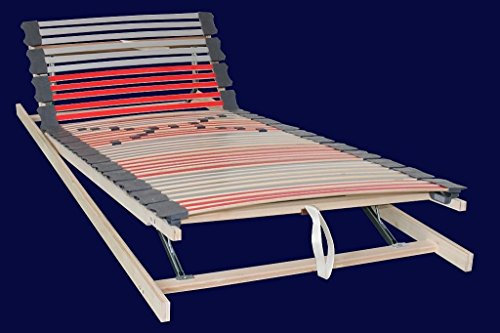 SIX Lattenrost 7-Zonen 100x200 | Lattenrahmen Kopf- Fußteil verstellbar 45 Leisten