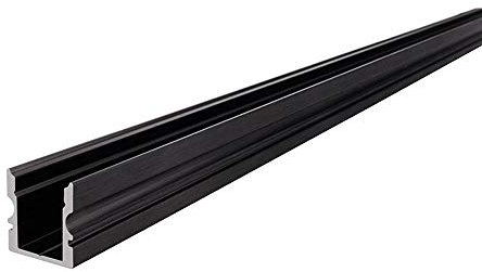 Reprofil AU-02-08 hohes U-Profil für 8-9,3 mm LED Stripes, eloxiert, 2000 mm, schwarz matt 970103