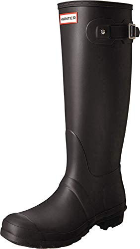 Hunters - Stivali Alti Regolabili Unisex per Adulti, Nero (Nero), 40 EU