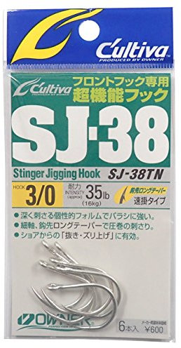 Owner SJ-38 TN Stinger Jigging Hook Size 3/0 (0389) 4953873210389