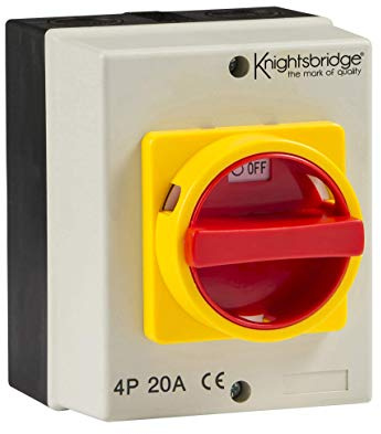 Knightsbridge IN0025 Iolator IP65 20A Rotary Isolator 4P Ac (230V-415V)