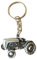 Emblems-Gifts Tracteur Vintage Fait à la Main Étain Porte-Clés + Badge + Pochette en Organza