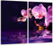 Gsmarkt Herdabdeckplatten Schneidebrett Set 2x30x52 Glasbild Orchidee