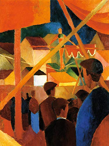 1art1 August Macke Poster Seiltänzer, 1914 Kunstdruck Bild 80x60 cm