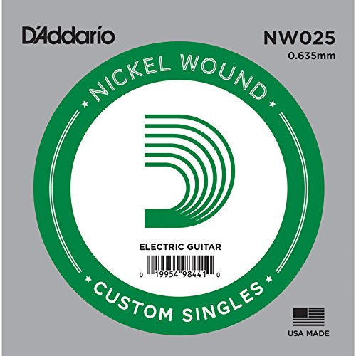 D'Addario NW025 Nickel Wound Electric Guitar Single String, .025
