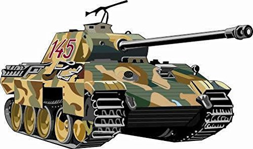 U24 Aufkleber Panther Panzer Autoaufkleber 17 x 10 cm Sticker Konturschnitt