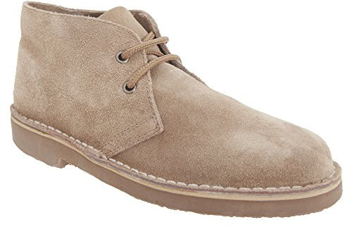 Roamers Adults Unisex Real Suede Unlined Desert Boots (11 UK) (Stone)