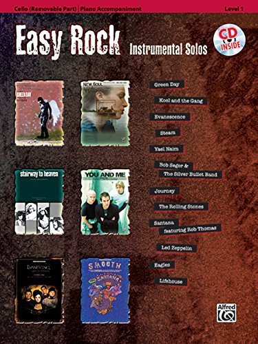 Easy Rock Instrumentals for Strings, Level 1: Cello (Book & CD) (Easy Rock Instrumental Solos: Level 1) by Staff, Alfred Publishing (2009) Paperback