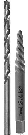 Irwin Industrial 53703 Hanson EX-3 Spiral Extractor and 5/32 Drill Bit Set