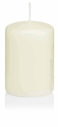 Wiedemann 218126.003 Stumpenkerzen, Wachs, Elfenbein, 20 x 7 cm, 12-Einheiten