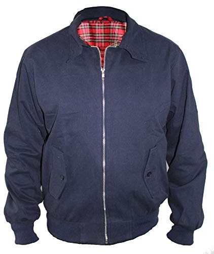 Harrington Jacket by SKYTEXUK Classic/Retro/Mod/Scooter, 8 colours, sizes S - 5XL (4XL, Navy)