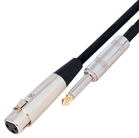 Kinsman MIC20 20 ft XLR to Phono Mic Cable, Black