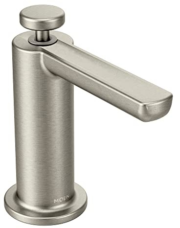 Moen Spot Resist Stainless Modern Deck Mounted Kitchen Soap Dispenser with Above-the-Sink Refillable Bottle, S3947SRS