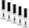 NAILFUN 5 Stück Nagellackflasche leer 15ml klar (NF-18) mit Deckel schwarz und Pinsel