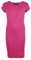 A2Z 4 Kids Bodycon Midi Dress Short Sleeve Long Length Plain Dresses - New Midi Dress Cerise 9-10