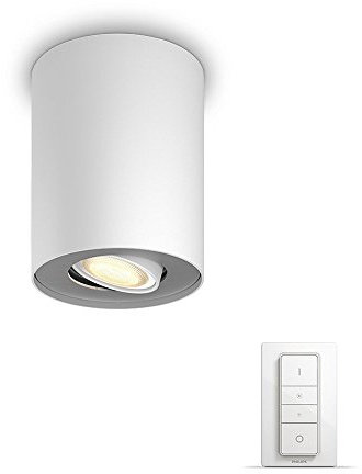 Philips 5633031P7 Pillar Hue Spot avec Télécommande Plastique Blanc Lot de 3