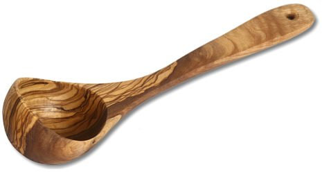 Unbekannt Louche en bois d'olivier 25 cm