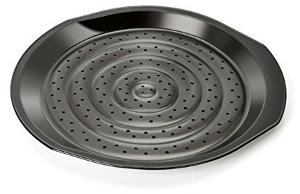 ORIGINAL KAISER 647692 Delicious Crossini - Vassoio per pizza con fondo termico e scanalature, 37 x 35 x 2,5 cm