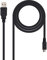 NanoCable 10.01.0500 - Cable USB 2.0 a micro USB, uso principal en moviles y camaras digitales, tipo A/M-Micro B/M, macho-macho, negro, 0.8mts