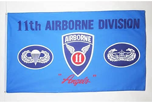 AZ FLAG - Drapeau USA Airborne 11-150x90 cm - Drapeau Américain – Armée Etats-Unis 100% Polyester Avec Oeillets Métalliques Intégrés - Pavillon 110 g