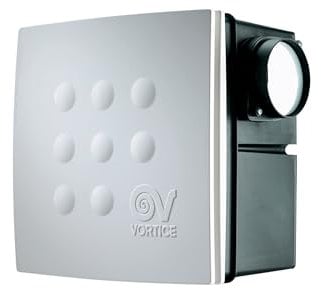 Vortice 12017 Flush-Mounted Duct Fan 110 m3/h Air Output, Micro 100 l ...