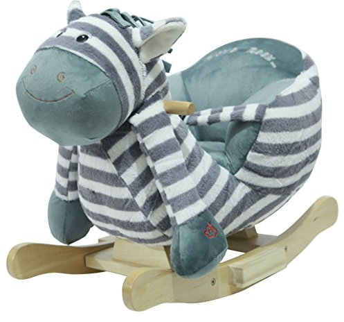 Sweety Toys Schaukelpferd Zebra Ben The Zebra supersüß, sehr hochwertig mit Lullaby-Funktion, für Kinder ab 9 Monate, unisex, antiallergisch, schwer entflammbar