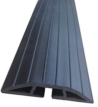BiMi Extra Long 2m Black Rubber Floor Cable Wires Safety Cover