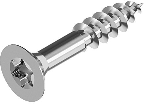 100 Stück Spanplattenschrauben Senkkopf Teilgewinde -A4 Antrieb: TX25 6 x 70/42
