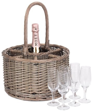 Red Hamper Special Event Korb Weidenkorb Weingläser