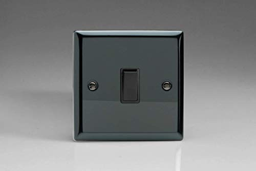 Lumilife Varilight XI1B Rocker Switches 1 Gang Iridium Black Black,91x91x25mm