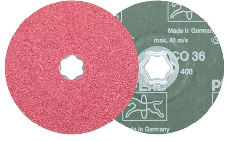 PFERD 722169 Fiberschleifer CC-FS, Ausführung Keramikkorn CO, Combiclick, 36 Korngröße, 125mm, 25 Stück