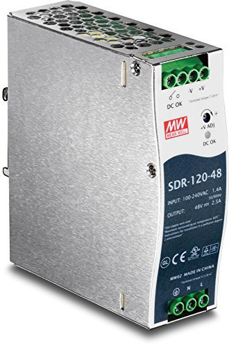TRENDnet, TI-S12048, Fuente de alimentación DIN-Rail Industrial de Salida única de 120 W