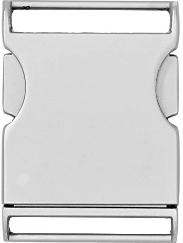 Prym Belt Buckle, Metal, Silver, Gürtelschnalle, matt, silberfarben, 30 mm, 1 Stück, Metall, 9.5 x 6 x 1.2 cm