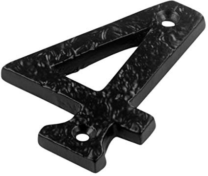 Securit Black Cast Iron Antique House Front Door Numbers 0-9 4
