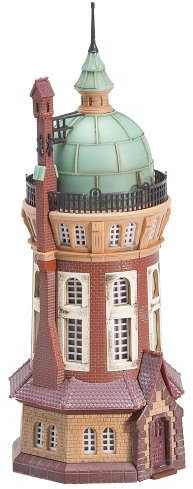 Faller 222144 Wasserturm Bielefeld Modellbausatz für die Modelleisenbahn, One Size, Rot/Ausflug, Einfarbig (Getaway Solids)
