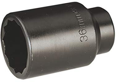 Sealey SX006 de vaso de impacto, llave de 36 mm de profundidad, 1/2 pulgada)