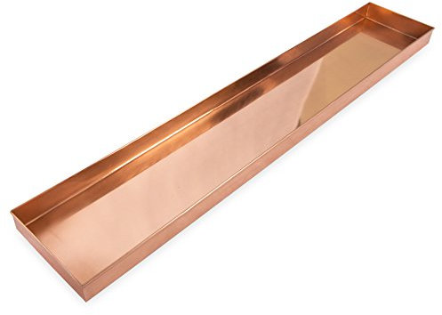 Achla Designs Langes, rechteckiges Fensterbank-Tablett aus Kupfer, 73,7 cm