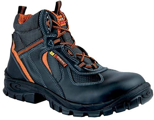 Cofra 13041-000.W43 YULE S3 ESD SRC Sicherheitsstiefel, Schwarz/Orange , Größe 43