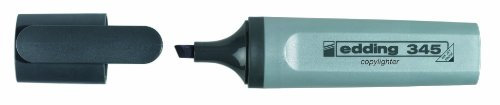edding 345 Textmarker - grau - 10 Highlighter - Keilspitze 2-5 mm - ideal für leuchtende Markierungen und Hervorhebung von Textpassagen und Notizen