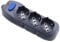 Electraline 82072 - Sin Cable De Una Regleta, 3 Enchufes Universales, Negros