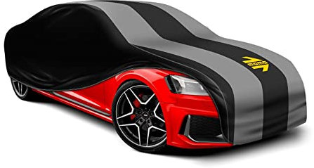 MOMO AUTOABDECKUNG INNEN 1 SCHICHT ELASTISCH - AUTO SCHUTZHÜLLE INDOOR GRÖSSE L (480x178x120 CM)